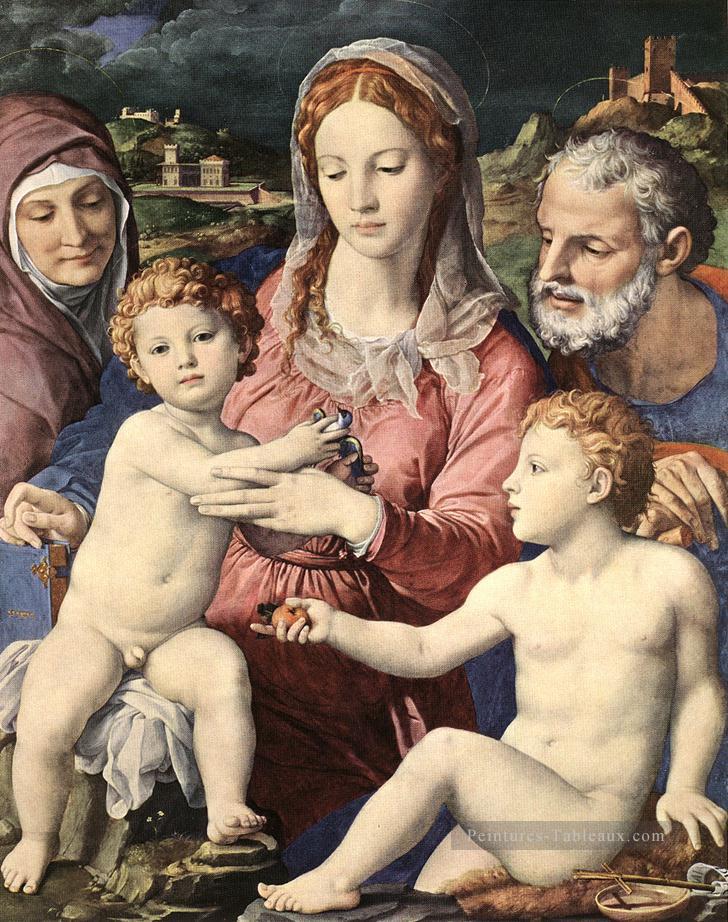 Sainte famille Florence Agnolo Bronzino Peintures à l'huile